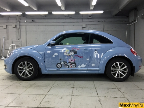Винилография на бортах автомобиля VW Beetle